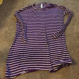 Vanilla Bay Purple and White Striped Tunic
